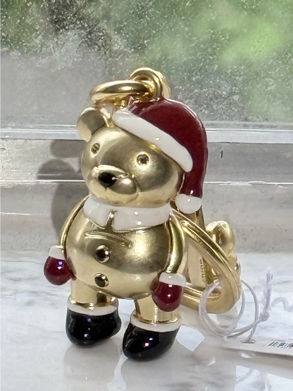Coach Santa 3D Bear Bag Charm NWOT